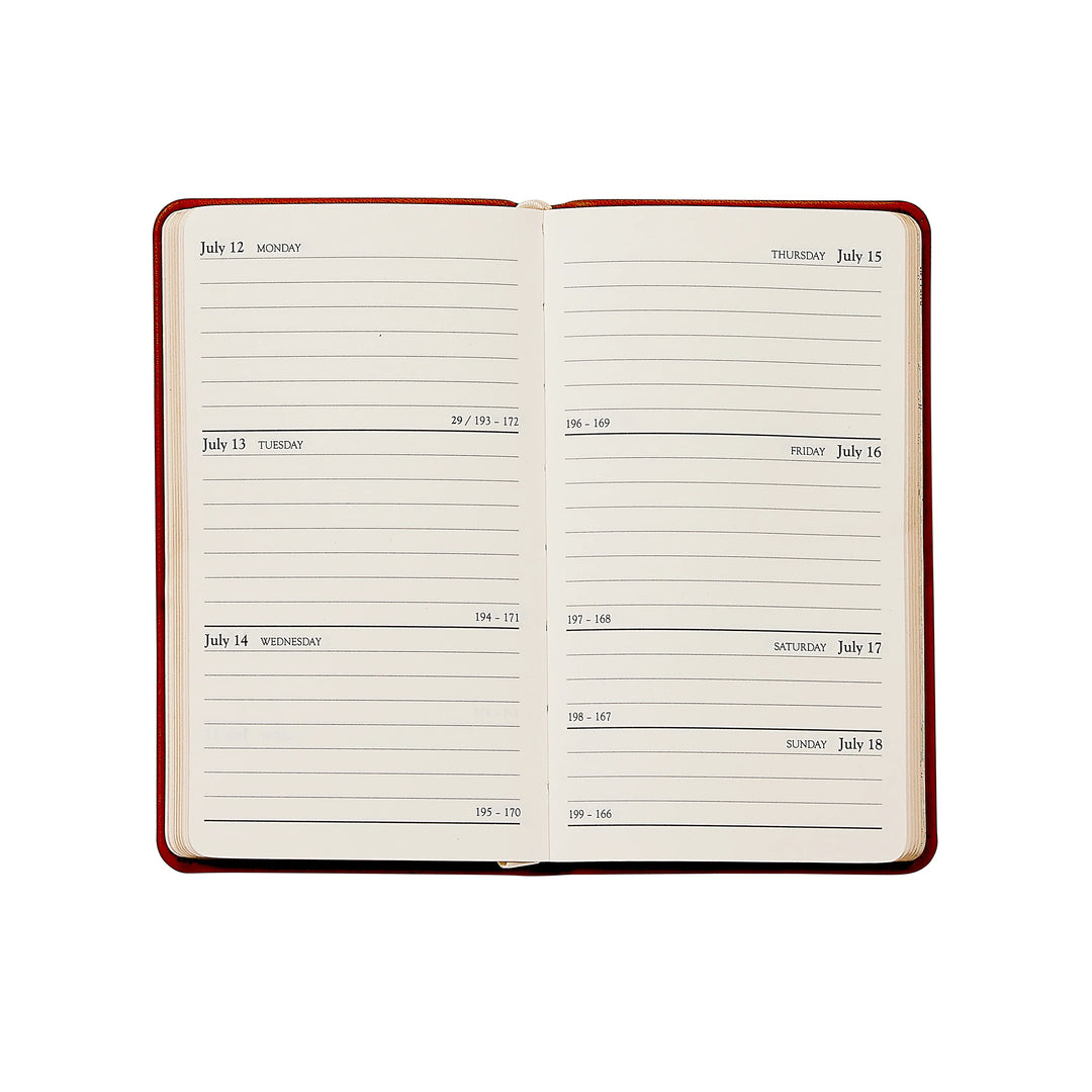 Graphic Image 2027 Pocket Datebook- Goatskin Leather 3"x5"