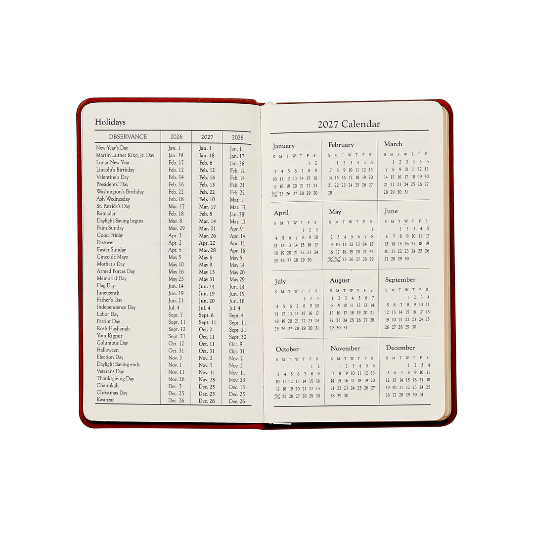 Graphic Image 2027 Pocket Datebook- Goatskin Leather 3"x5"