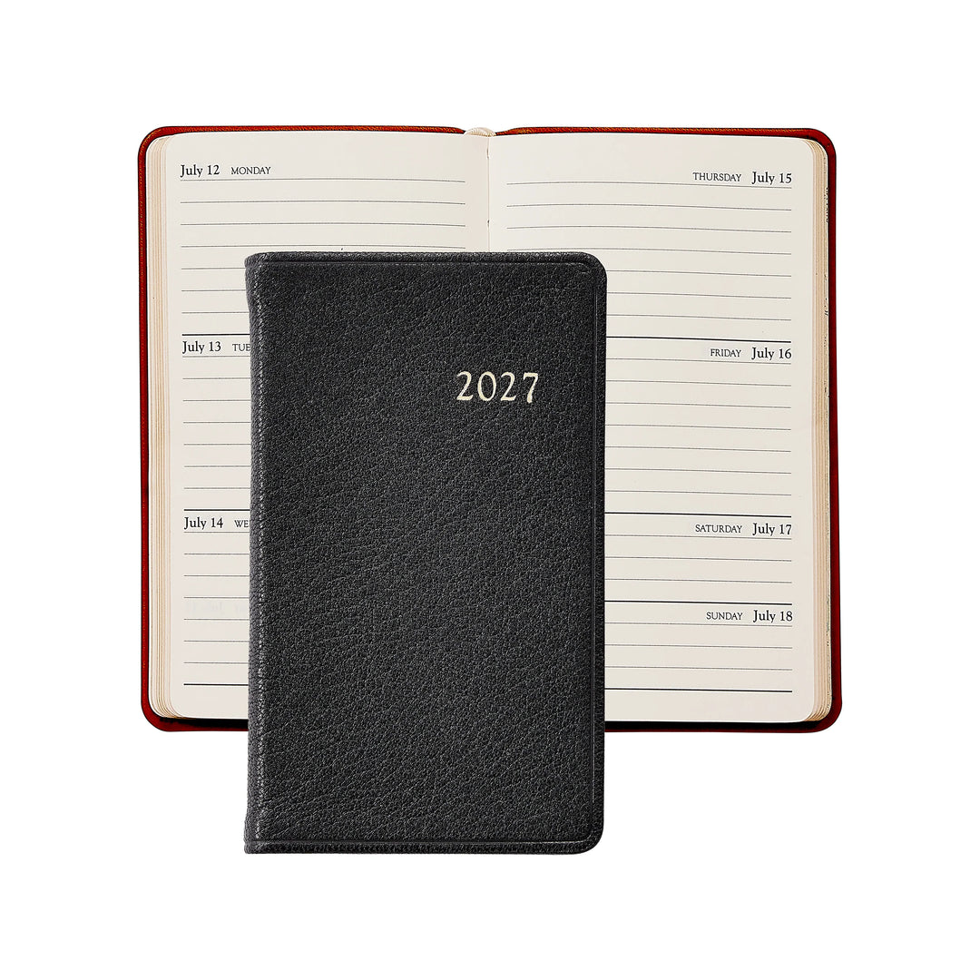 Graphic Image 2027 Pocket Datebook- Goatskin Leather 3"x5"