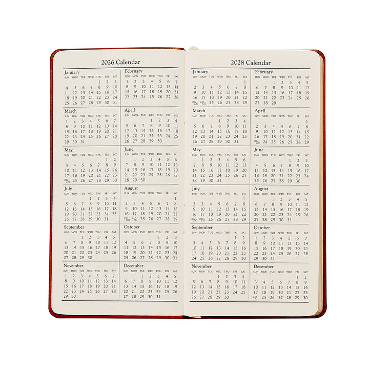 Graphic Image 2027 Pocket Datebook- Traditional Leather 3 1/4"x6"