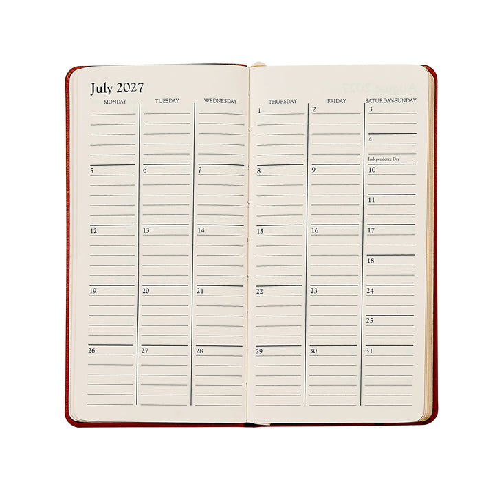 Graphic Image 2027 Pocket Datebook- Goatskin Leather 3 1/4"x6"