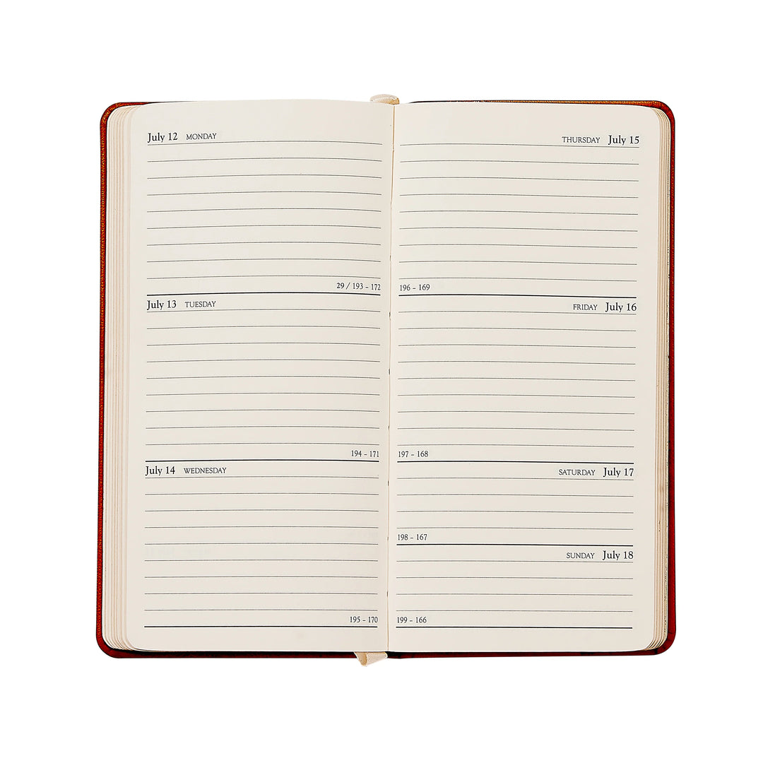 Graphic Image 2027 Pocket Datebook- Goatskin Leather 3 1/4"x6"