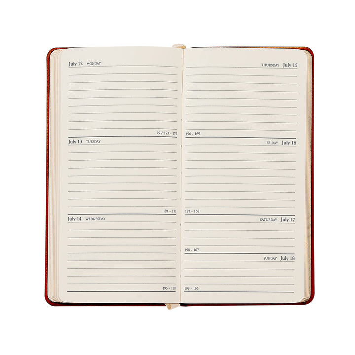 Graphic Image 2027 Pocket Datebook- Traditional Leather 3 1/4"x6"