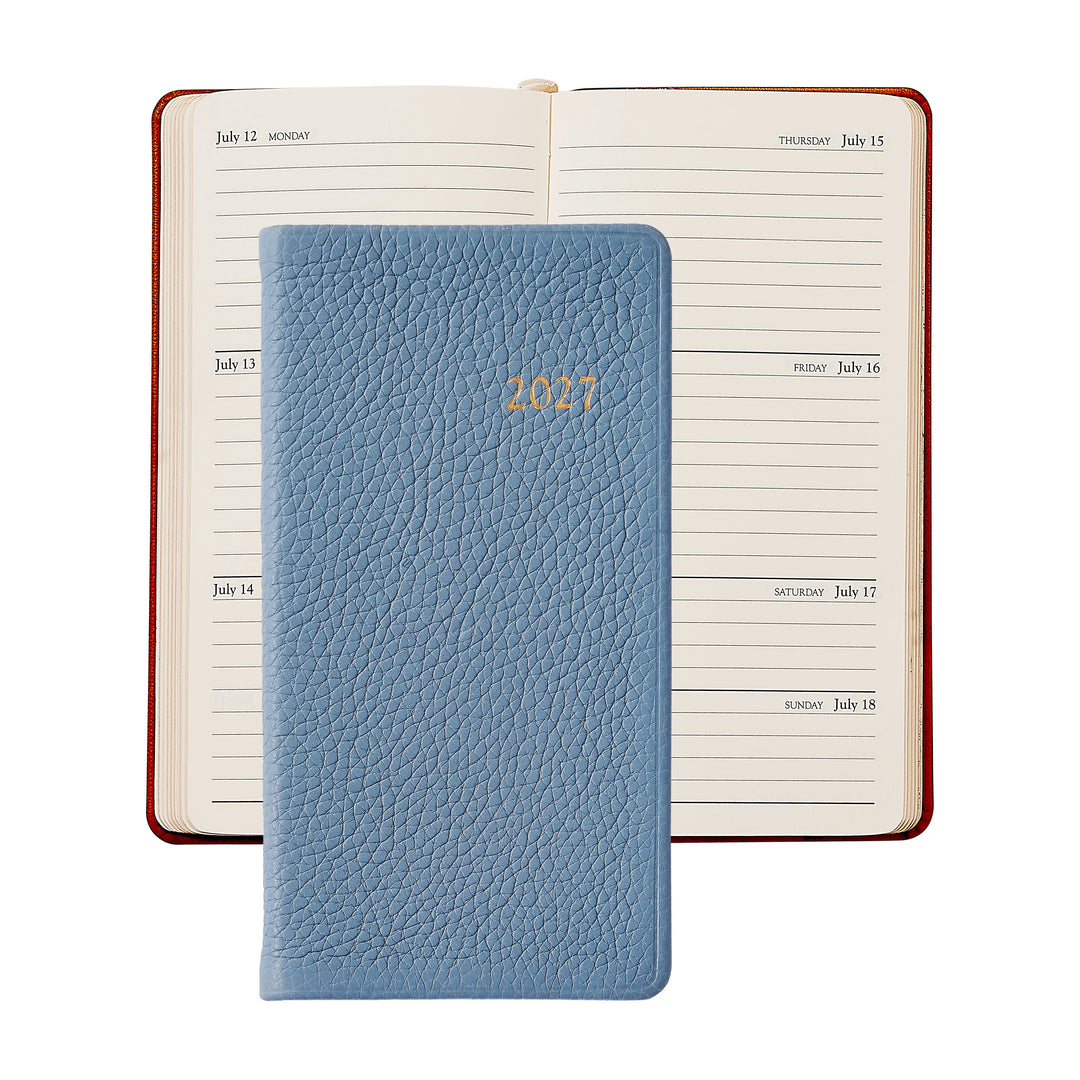 Graphic Image 2027 Pocket Datebook- Pebble Grain Leather 3 1/4"x6"