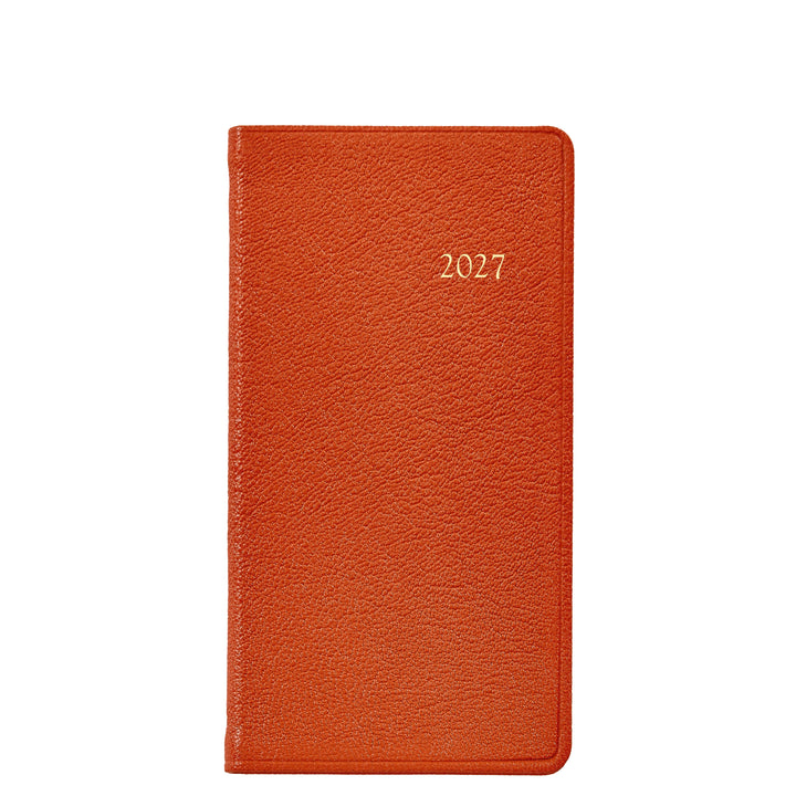 Graphic Image 2027 Pocket Datebook- Goatskin Leather 3 1/4"x6"