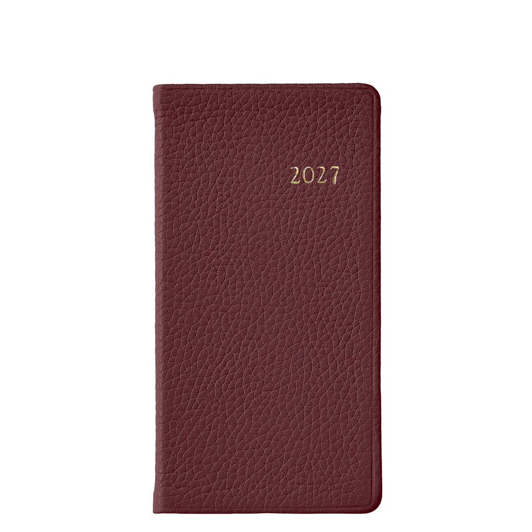 Graphic Image 2027 Pocket Datebook- Pebble Grain Leather 3 1/4"x6"