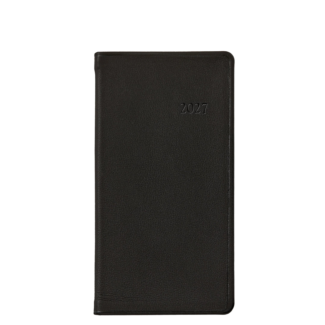 Graphic Image 2027 Pocket Datebook- Goatskin Leather 3 1/4"x6"