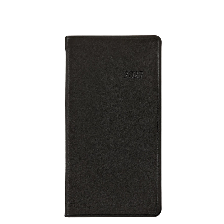 Graphic Image 2027 Pocket Datebook- Goatskin Leather 3 1/4"x6"