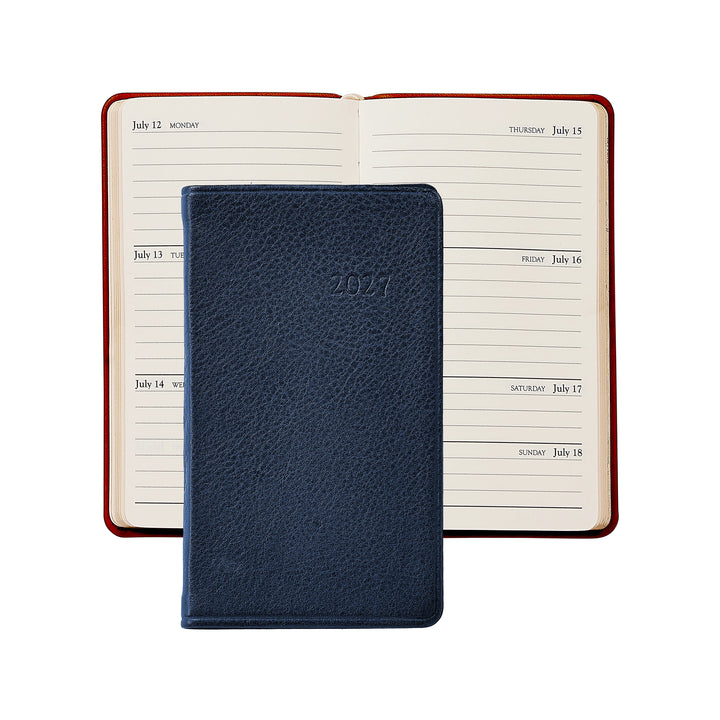 Graphic Image 2027 Pocket Datebook- Traditional Leather 3 1/4"x6"