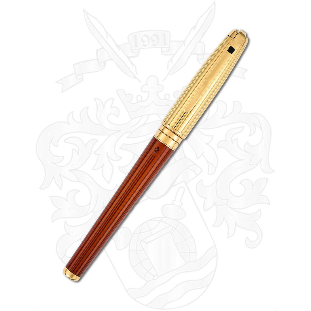 S.T. Dupont Olympio Amber Chairman LE Fountain Pen