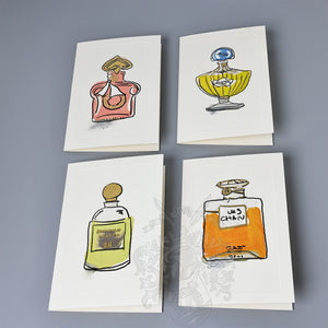 Perfume Fold Notecards 3.33" x 5.12" (12ct.) | Rossi 1931 Italian Stationery