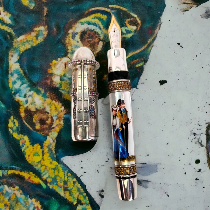 Krone Limited Edition Moulin Rouge Toulouse-Lautrec Sterling Silver Fountain Pen