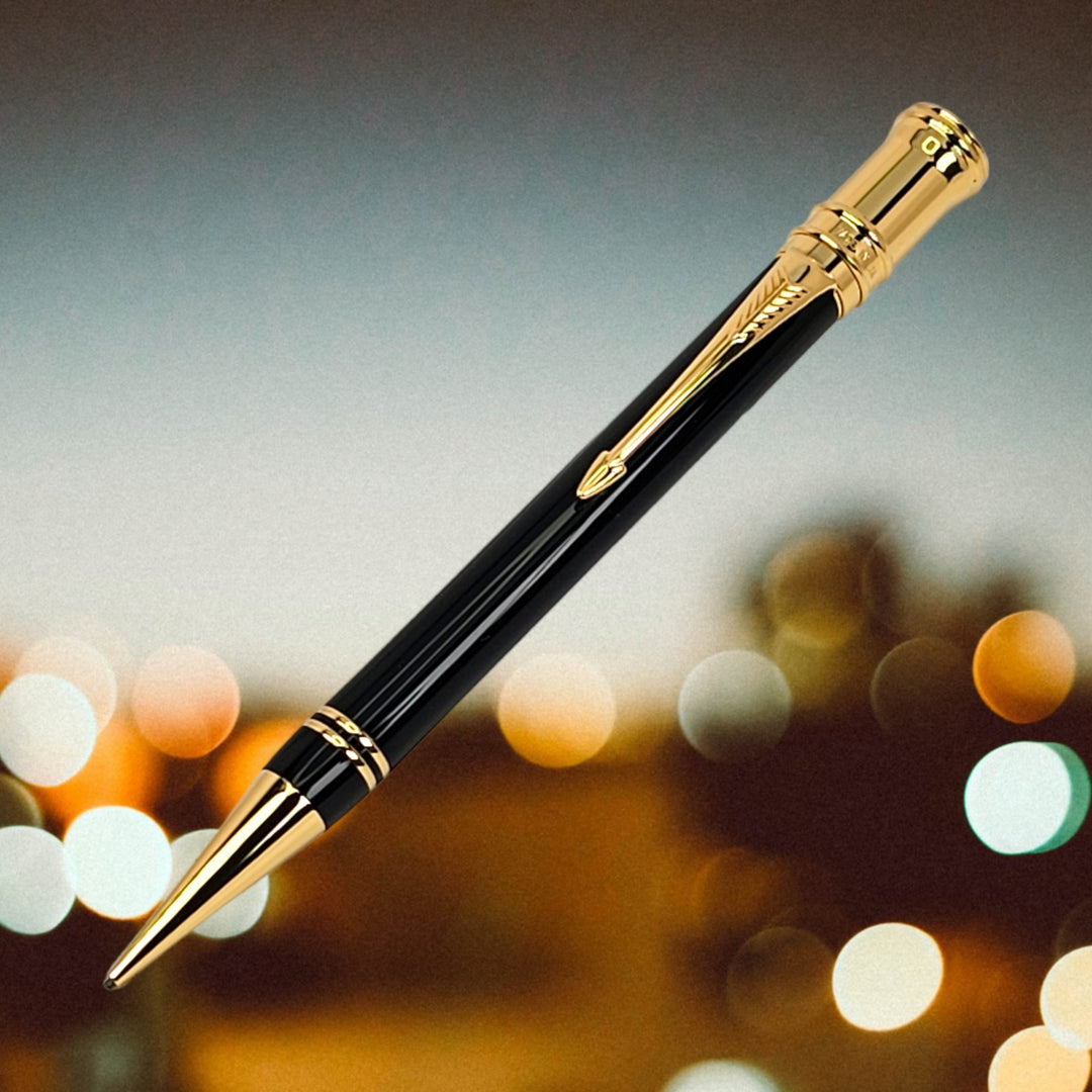 Parker Duofold Mechanical Pencil 0.7mm  Black with Gold Trim