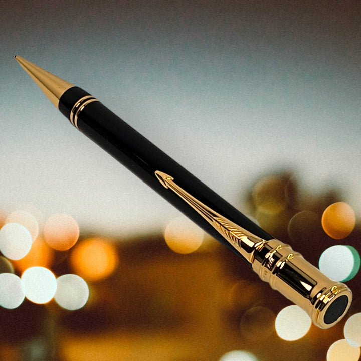 Parker Duofold Mechanical Pencil 0.7mm  Black with Gold Trim