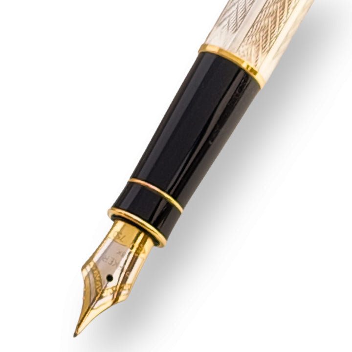Parker Sonnet Sterling Silver Fougere Fountain Pen 18k