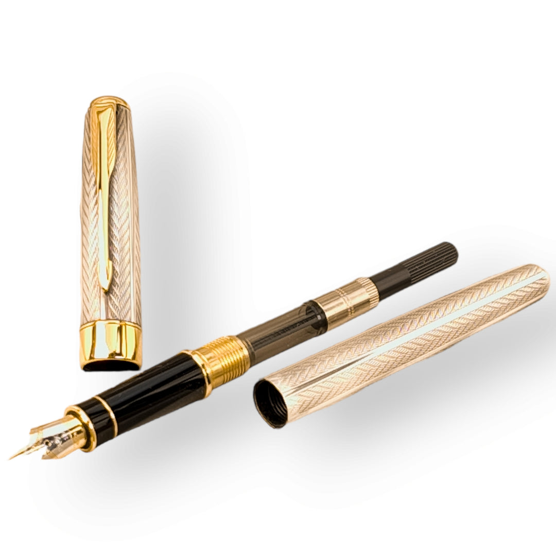 Parker Sonnet Sterling Silver Fougere Fountain Pen 18k