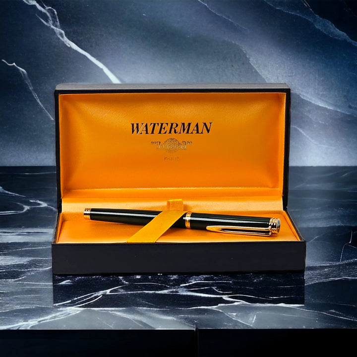 Waterman Gentleman Green Lacquer and Gold Fountain Pen