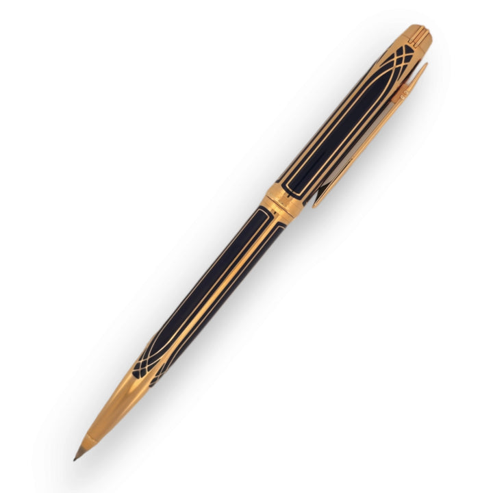 Elysee Parthenon Chinese Blue Lacquer with Cathedral Window inlay, Mechanical Pencil