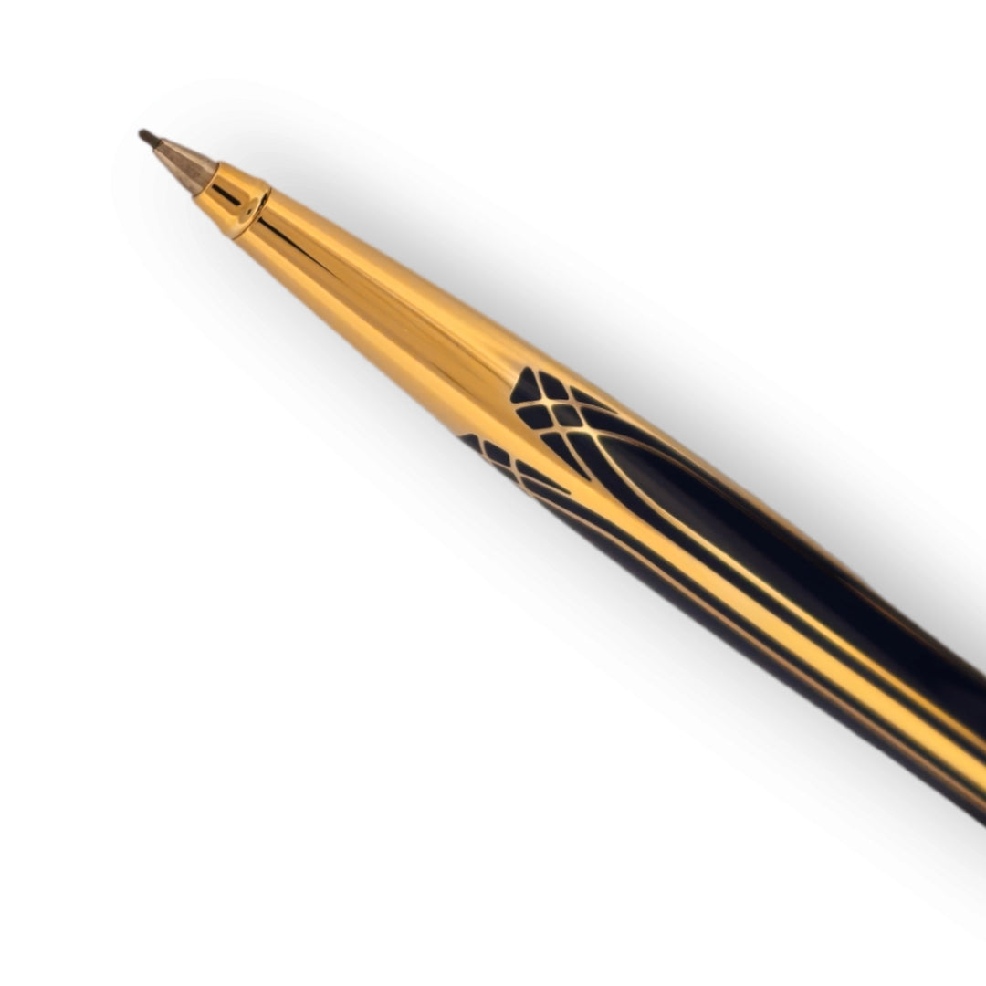 Elysee Parthenon Chinese Blue Lacquer with Cathedral Window inlay, Mechanical Pencil