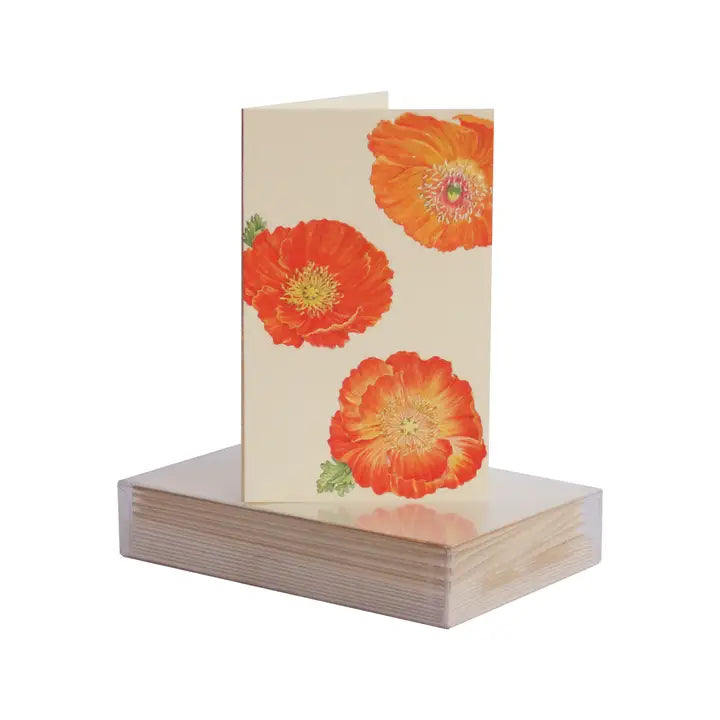 Paula Skene Poppy Pattern Mini Note Card