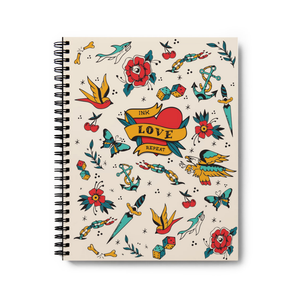 Retro 51 Ink-Love-Repeat Medium Spiral Sketchbook