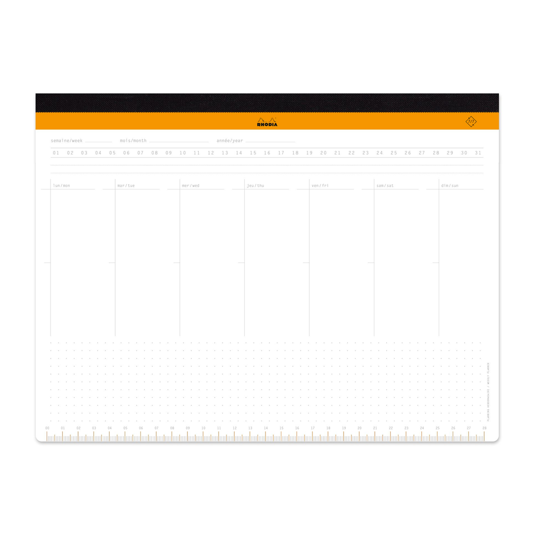 Rhodia Undated Weekly Desk Pad - 11 3/8" x 8 3/4"