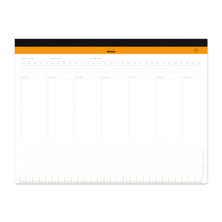 Rhodia Undated Weekly Desk Pad - 11 3/8" x 8 3/4"