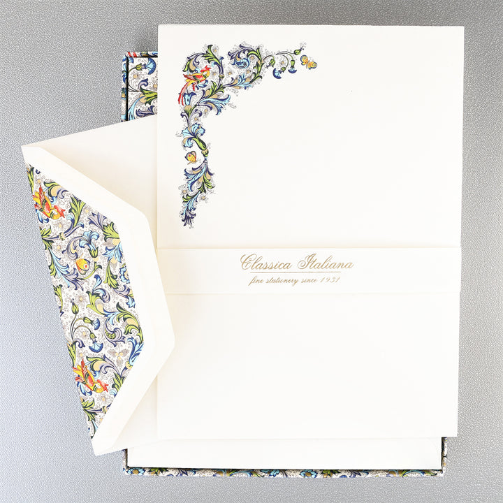 Florentine Garden Correspondence Set 6.75" x 9.75"  (10ct.) | Rossi 1931 Italian Stationery