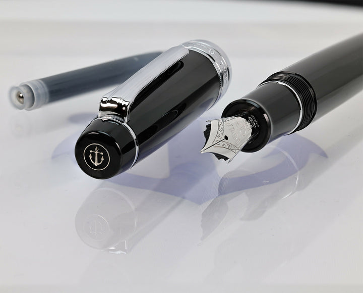 Sailor Professional Gear KOP Black &amp; Silver Trim 21k Fountain Pen