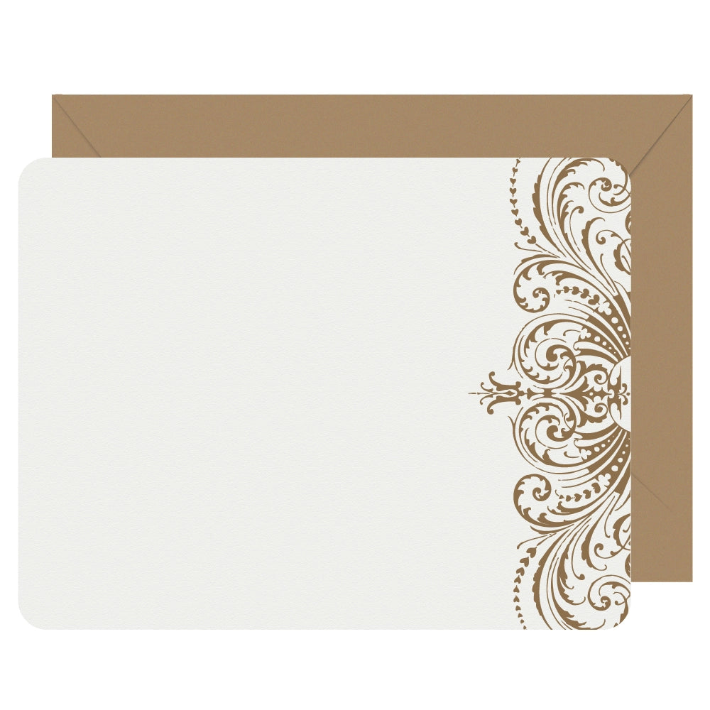 Letterpress Flat Note Card Set - Regal