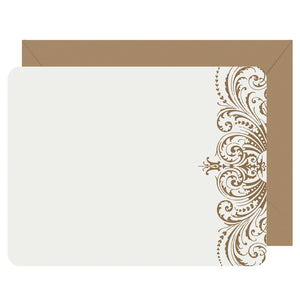 Letterpress Flat Note Card Set - Regal
