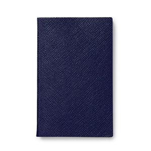 Smythson Of Bond Street Navy Blue Panama Leather - Notebook