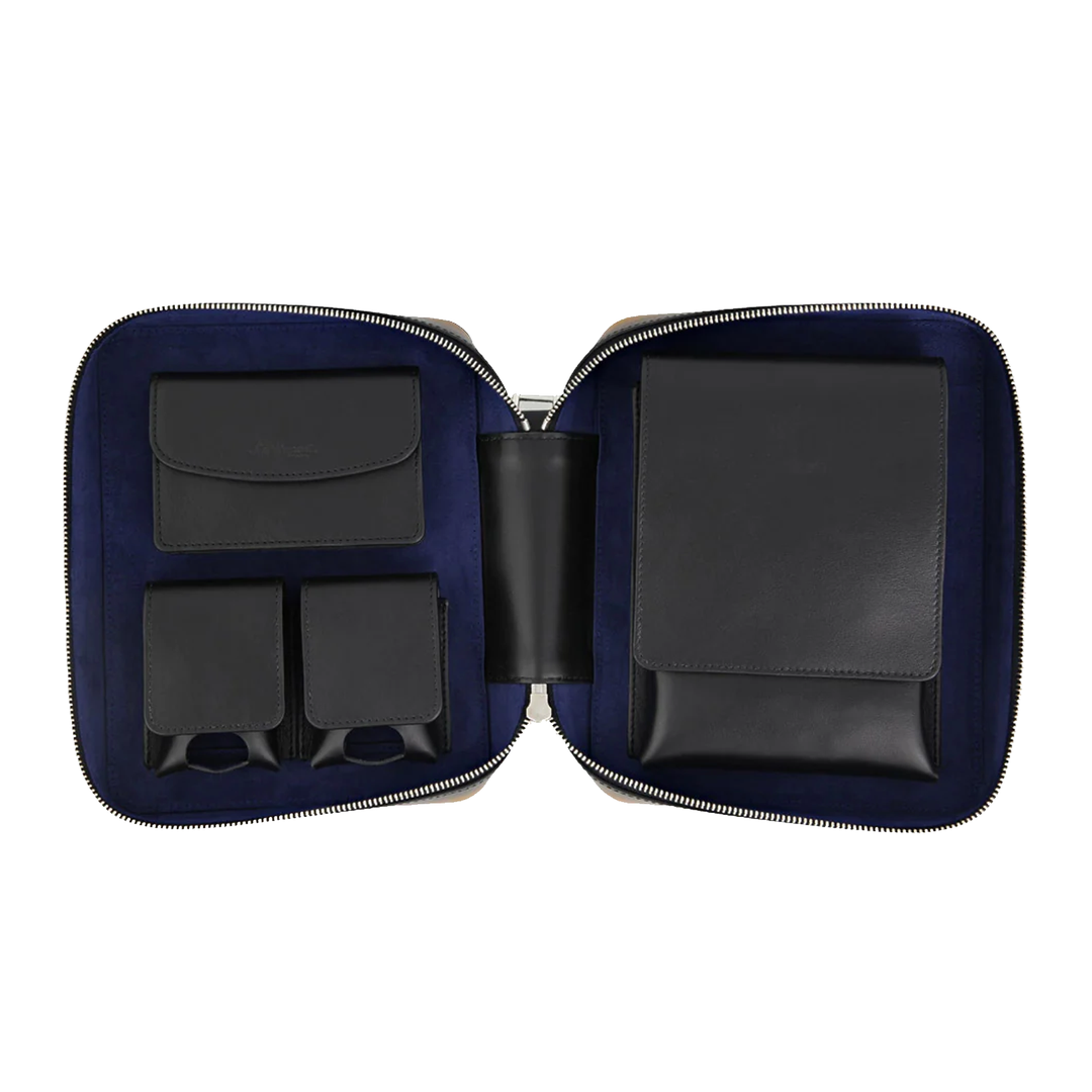 S.T. Dupont Black Grained Leather Cigar Pouch