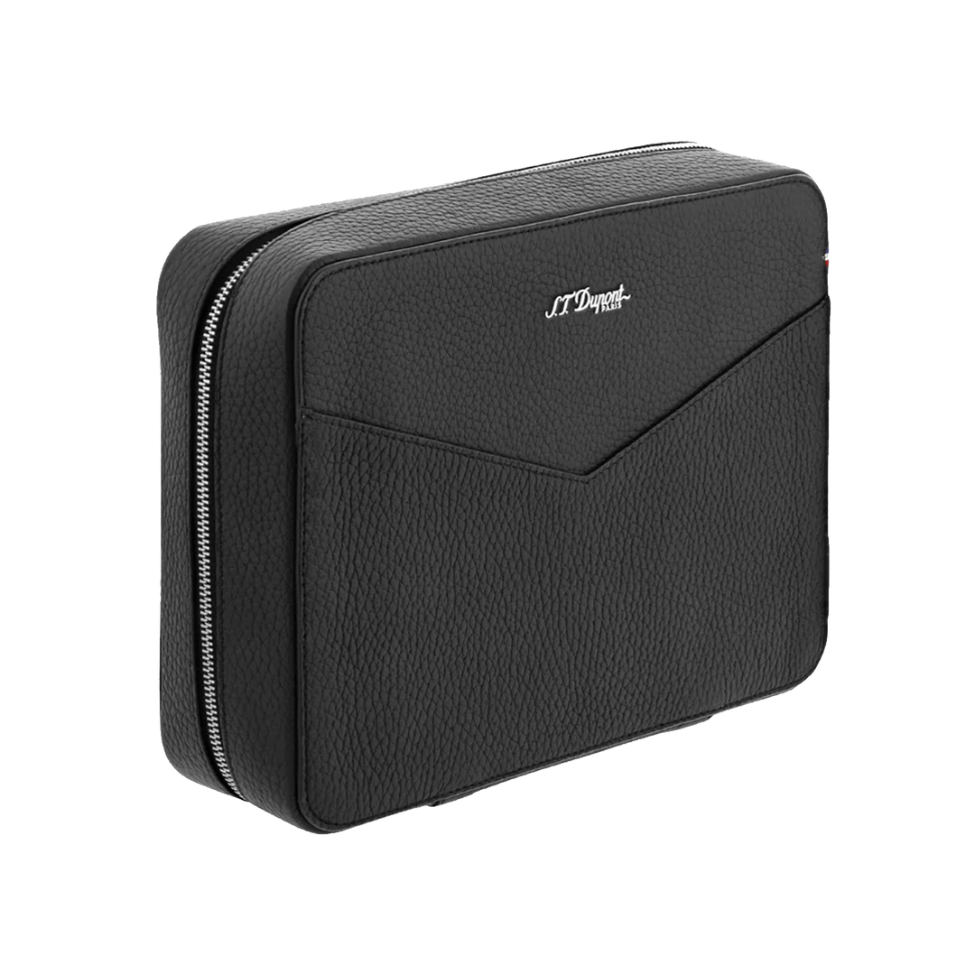 S.T. Dupont Black Grained Leather Cigar Pouch