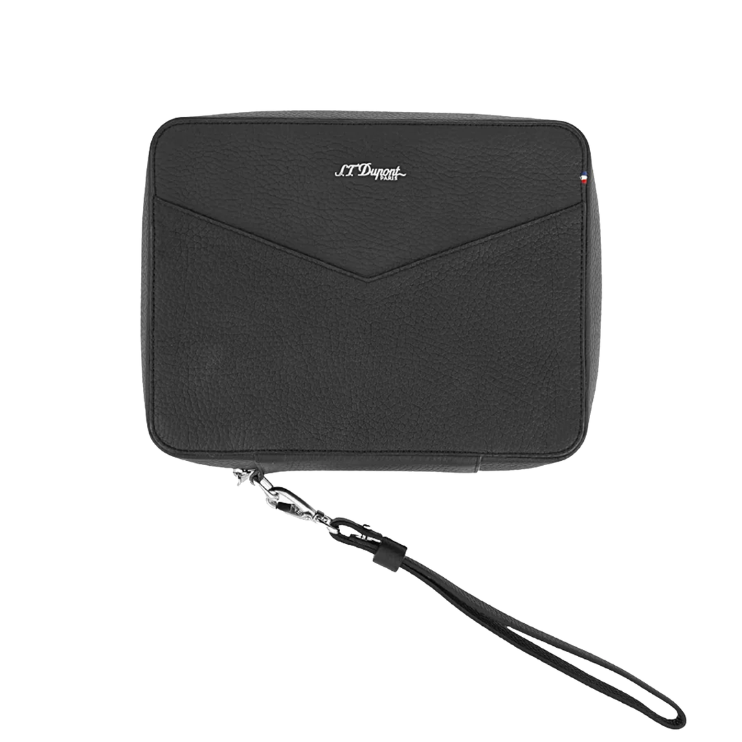 S.T. Dupont Black Grained Leather Cigar Pouch