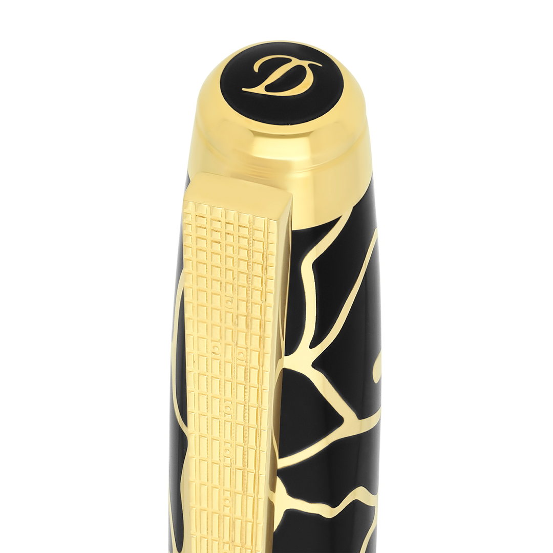 S.T. Dupont Line D Eternity Large Fender Black &amp; Gold - Fountain Pen