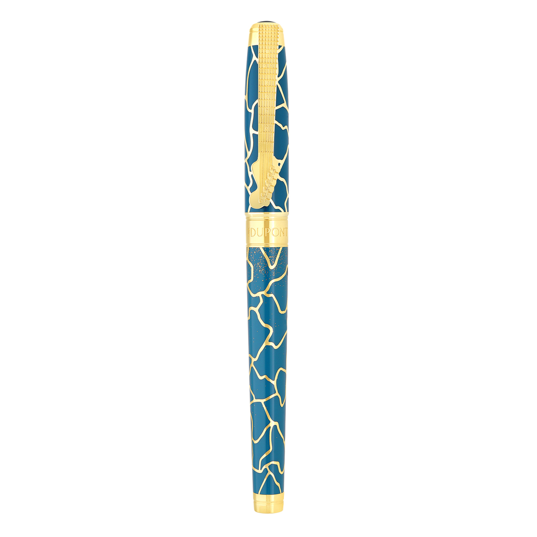 S.T. Dupont Line D Eternity Large Fender Blue &amp; Gold - Rollerball