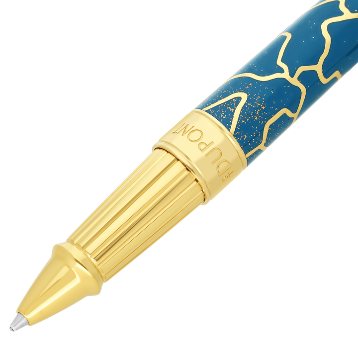 S.T. Dupont Line D Eternity Large Fender Blue &amp; Gold - Rollerball
