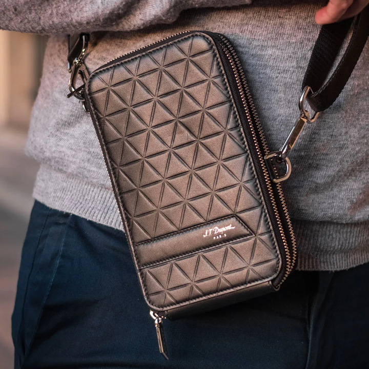 S.T. Dupont Black Firehead Cross-Body Shoulder Bag