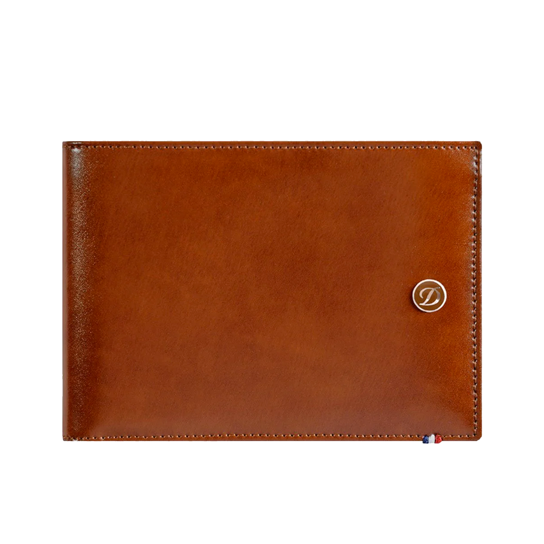 S.T. Dupont Line D Brown Smooth 6 Credit Card &amp; ID Wallet