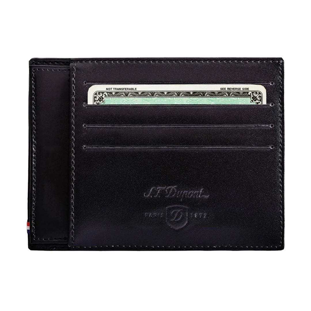 S.T. Dupont Line D Black Smooth ID &amp; Credit Card Holder