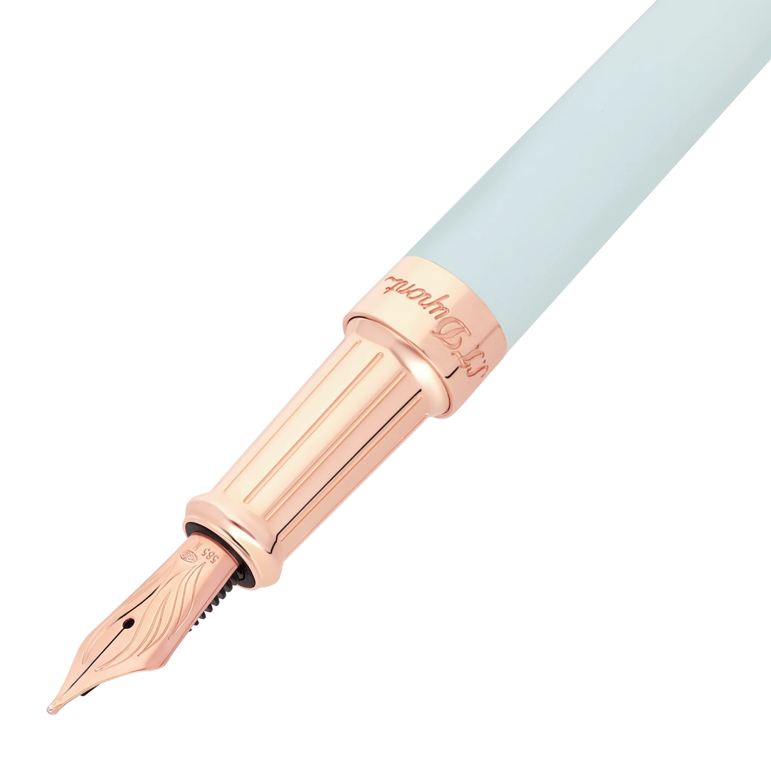 S.T. Dupont New Liberté Fountain Pen - White &amp; Rose Gold