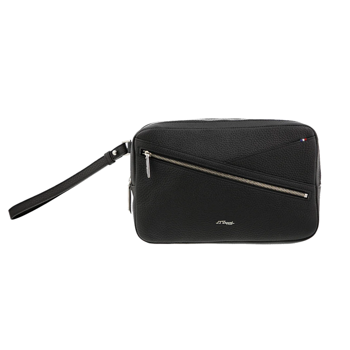 S.T. Dupont Black Grained Neo Capsule Small Pouch