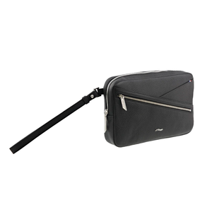 S.T. Dupont Black Grained Neo Capsule Small Pouch