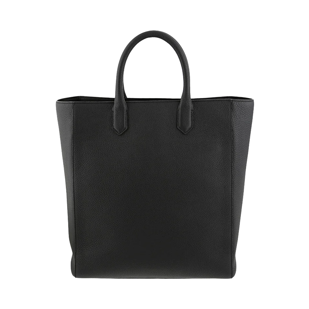 S.T. Dupont Black Grained Leather Wine &amp; Cigar Tote