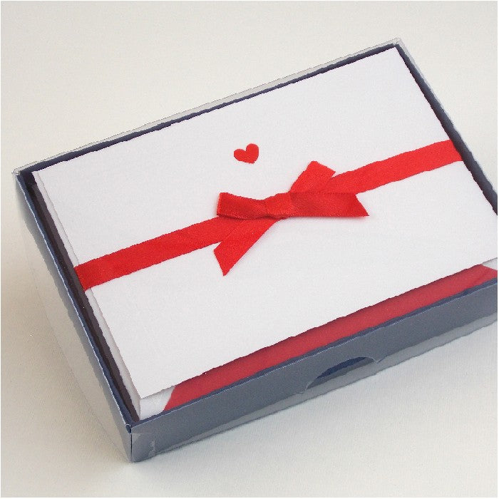 Heart Notecards 4.25"  x 6.5" With Lined Envelopes (10ct.) | Rossi  Italian Stationery