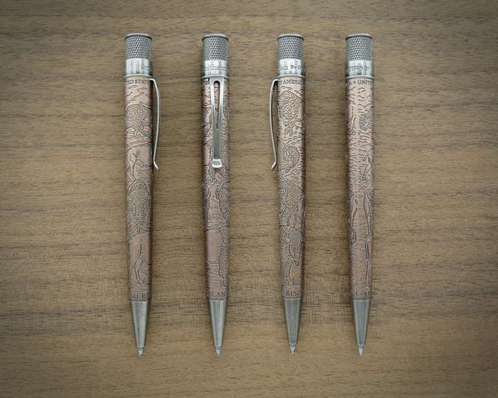 Retro 51 Smithsonian Bison Standing  Strong Rollerball Pen