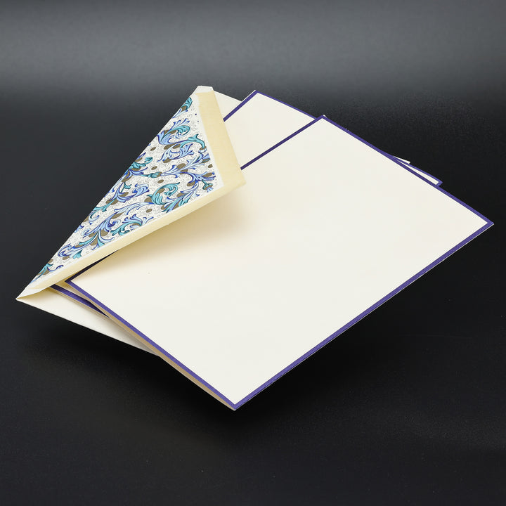 Blue Florentine Folded Card Set (10ct.) | Rossi 1931 Italian Stationery