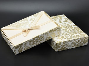 Champagne Bloom Folded Card Set (10ct.) 3.33”x 5.12”  | Rossi 1931 Italian Stationery
