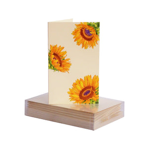 Paula Skene Sunflower Pattern Mini Note Card